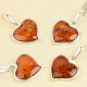 Amber heart pendant Ag 925/1000 (approx. 20mm)