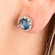 Disten round earrings with rim Ag 925/1000 + Rh