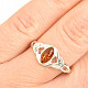 Women's silver ring with honey amber Ag 925/1000