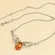 Silver necklace with amber Ag 925/1000 42.5 - 46.5cm 6,8g