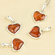 Heart pendant made of amber Ag 925/1000 (approx. 15mm)