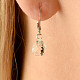 Crystal earring drop cut 9 x 7mm Ag 925/1000