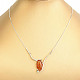 Silver necklace with amber Ag 925/1000 42- 46cm 6.7g