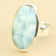 Larimar silver ring oval Ag 925/1000 9.1g size 56