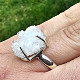Silver ring quartz/calcite drusen Ag 925/1000 size 59 (5.1g)