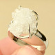 Silver ring quartz/calcite drusen Ag 925/1000 size 56 (4.1g)