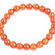 Bracelet made of orange agate colored balls 8mm
