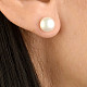 Pearl earrings white pearls Ag 925/1000 (approx. 8mm)