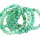 Bracelet green agate dyed balls 8mm
