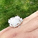 Stříbrný prsten křemen/kalcit drúza Ag 925/1000 vel.51