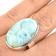 Larimar silver ring oval Ag 925/1000 9.5g size 58