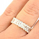 Women's silver ring with clear zircons Ag 925/1000