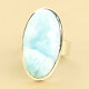 Larimar ring oval Ag 925/1000 9.7g size 54