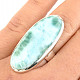 Larimar silver ring oval Ag 925/1000 14.0g size 58