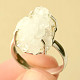 Stříbrný prsten křemen/kalcit drúza Ag 925/1000 vel.59 (5,1g)