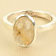 Sagenite ring in crystal oval Ag 925/1000 5.0g size 57
