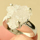 Silver ring quartz/calcite drusen Ag 925/1000 (size 54) 3.6g