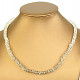 Crystal necklace with cut clasp Ag 925/1000 approx. 45cm