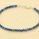 Bracelet lapis lazuli facet balls 3mm Ag 925/1000 clasp