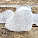 Heart white selenite horse motif approx. 10 cm