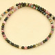 Necklace tourmaline multicolor balls 4mm clasp Ag 925/1000 (43cm)