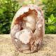 Decorative pink agate with cavity 295g
