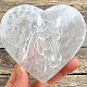 Heart white selenite horse motif approx. 10 cm