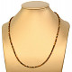 Necklace tiger's eye ground balls 3mm Ag 925/1000 (approx. 47cm)