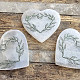 Selenite heart with plant motif approx. 10cm