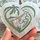 Selenite heart 10 cm Paradise motif