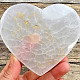 Bimbo elephant white selenite heart (approx. 10cm)