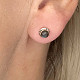 Round labradorite earrings Ag 925/1000