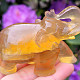 Elephant for luck yellow fluorite 190g India
