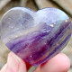 Smooth heart fluorite from China 62g