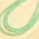 Necklace chrysoprase clasp Ag 925/1000 beads 3mm (43-48cm)