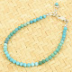 Bracelet made of turquoise balls 3mm clasp Ag 925/1000
