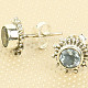 Earrings blue topaz sun cut Ag 925/1000