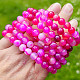 Bracelet pink agate balls 8mm