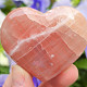 Hladké srdce z růžového kalcitu (Pákistán) 118g
