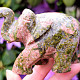Handmade epidote lucky elephant 207g India