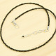 Turmalín náhrdelník se stříbrným zapínáním Ag kuličky 2mm (43-49cm)