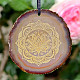 Agate pendant on skin Lotus in mandala 20g
