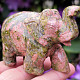 Handmade epidote lucky elephant 207g India