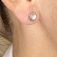 Rose gold earrings in the shape of the sun Ag 925/1000