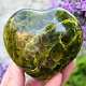 Smooth green opal heart 265g Madagascar