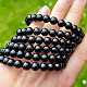 Bracelet black agate balls 8mm