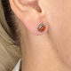 Carnelian sun earrings Ag 925/1000