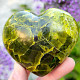 Smooth heart green opal 241g Madagascar