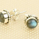 Round labradorite earrings Ag 925/1000