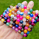 Bracelet agate multi (colored) balls 8mm